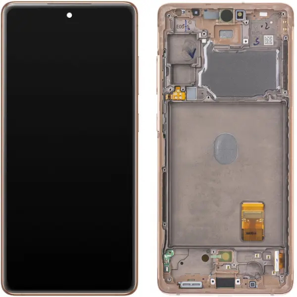 Display cu Touchscreen Samsung Galaxy S20 FE 5G G781, cu Rama, Portocaliu, Swap GH82-24215F
