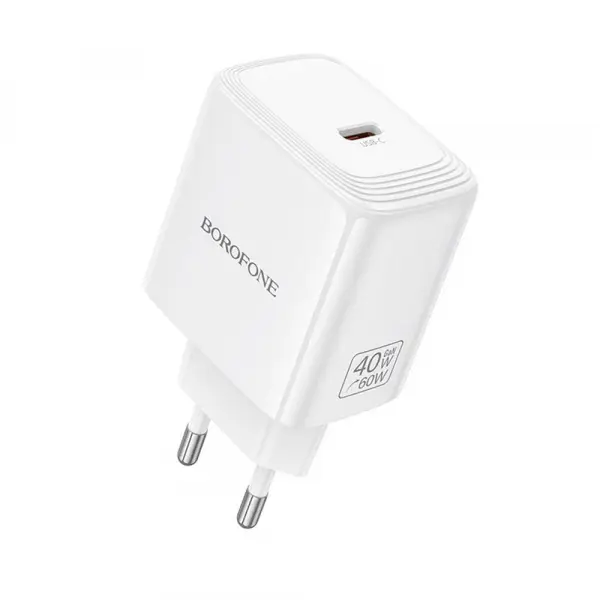 Incarcator Retea Borofone BN33 Fuente, 40W, 1 x USB-C, Alb