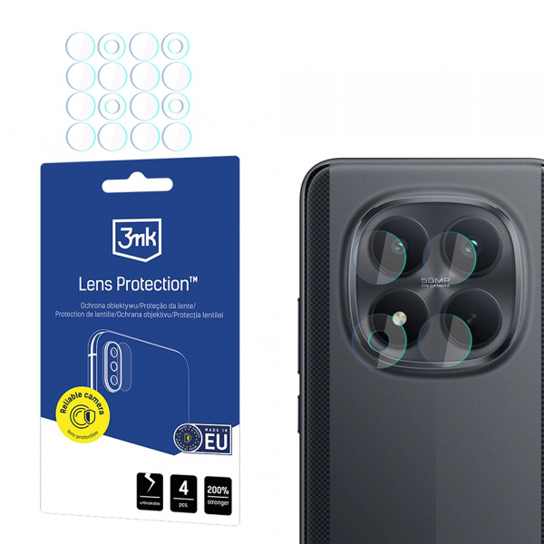 Folie de protectie Camera Spate 3MK Protection pentru Xiaomi Poco M8 Pro, Sticla Securizata, Set 4 bucati, Transparenta