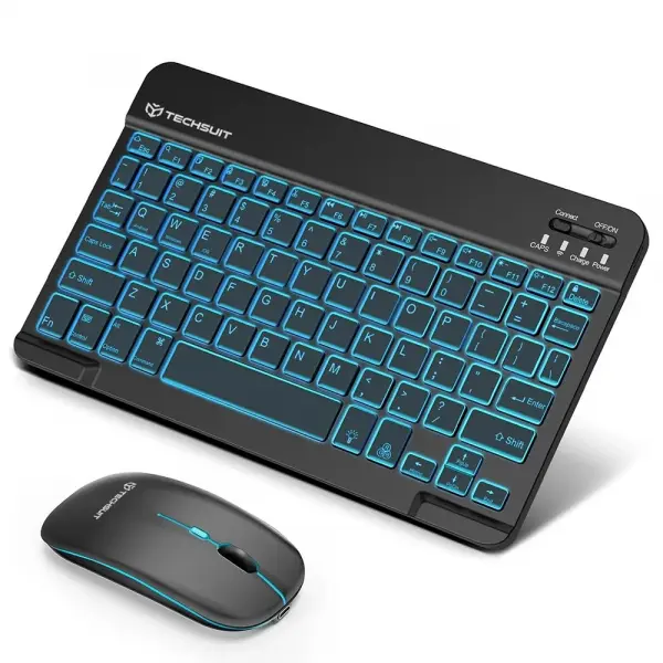 Kit Tastatura Mouse Wireless Techsuit AirCombo WKM1, BT / Wi-Fi, Negru