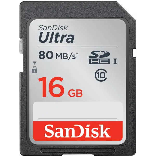 Card Memorie SDHC SanDisk Ultra, 16Gb, Clasa 10 SDSDUNC-016G-GN6IN