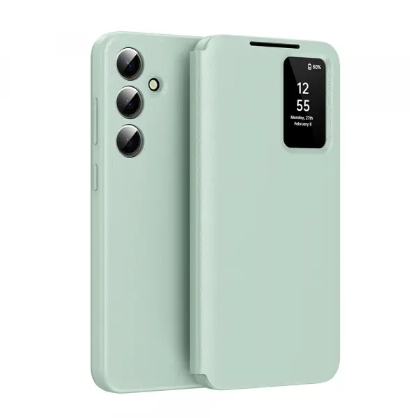 Husa pentru Samsung Galaxy S26 FE, Techsuit, SmartView, Verde