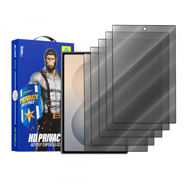Folie de protectie Ecran Exterior Privacy Blueo Anti-Peep pentru Samsung Galaxy Z Fold8 F976, Sticla Securizata, Full Glue, Set 5 bucati