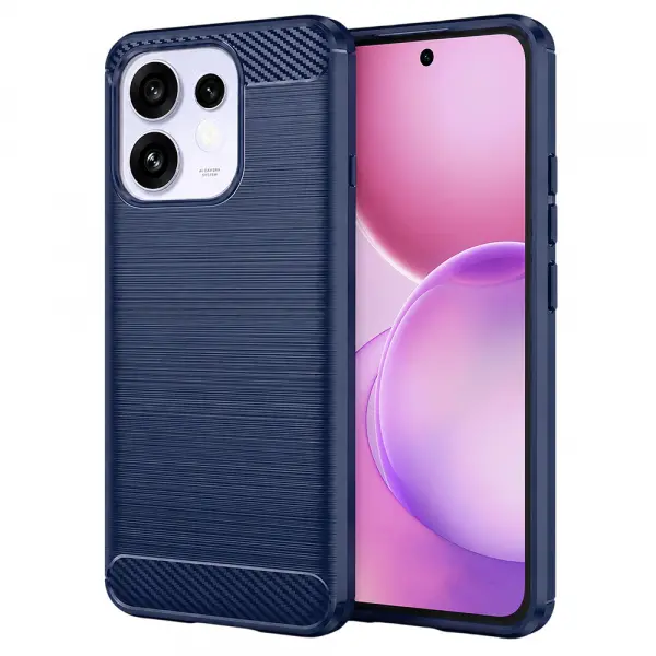 Husa pentru Oppo Reno16 / Reno16 Pro, Techsuit, Carbon, Albastra