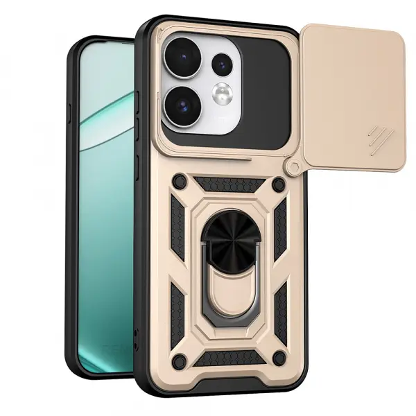 Husa pentru Oppo Reno16 / Reno16 Pro, Techsuit, CamShield, Aurie