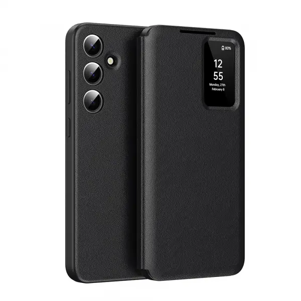 Husa pentru Samsung Galaxy S26 FE, Techsuit, SmartView, Neagra
