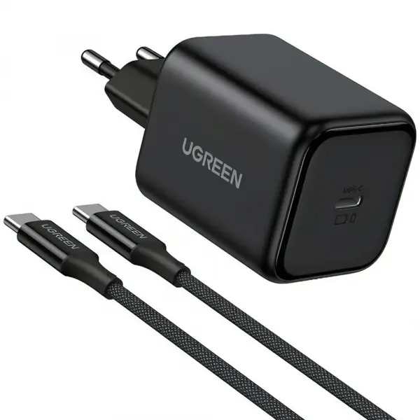 Incarcator Retea cu Cablu USB-C UGREEN X524 (65054), 45W, 3A, 1 x USB-C, Negru