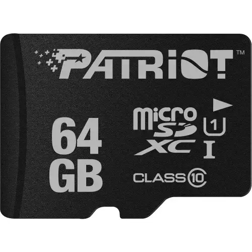 Card de memorie  Patriot PSF64GMDC10, MicroSD, 64 Gb, clasa 10