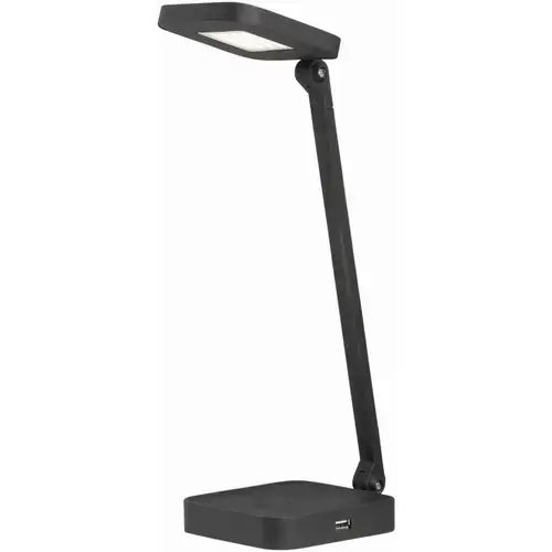 Lampa LED de birou Maxcom ML1001, control tactil, USB 5V/1A, 7W, 300 lm, temperatura lumina 4000K, Negru