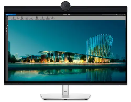 Monitor IPS LED Dell UltraSharp 31.5inch U3224KBA, 6K (6144 x 3456), HDMI, Mini DisplayPort, Thunderbolt, Pivot, Boxe (Argintiu)