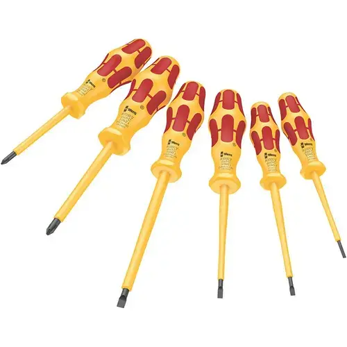 Set de 6 surubelnite Wera Kraftform, VDE, Drept/PH