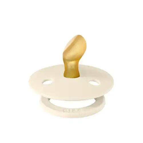 Suzeta Colour Latex, tetina anatomica, 0 luni + Ivory, BIBS