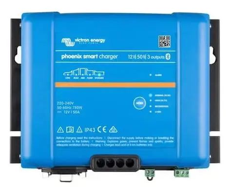Incarcator de retea Victron Energy Phoenix Smart IP43 Charger 12/50(3), 12V, 50A (Albastru)