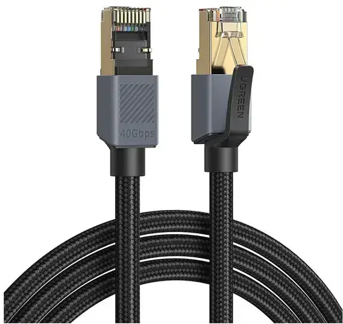 Cablu UGREEN Ethernet RJ45 la RJ45, Cat8 F/FTP, 40 Gbps, 2000 Mhz, 3m, Negru