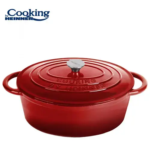 Semioala Heinner RED LINE HR-KN-SM28OV, cu capac, 33.5x26X12cm, 6L,  Rosu