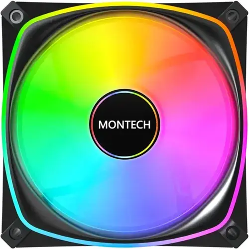 Ventilator Montech RX120 PRO ARGB PWM, Negru