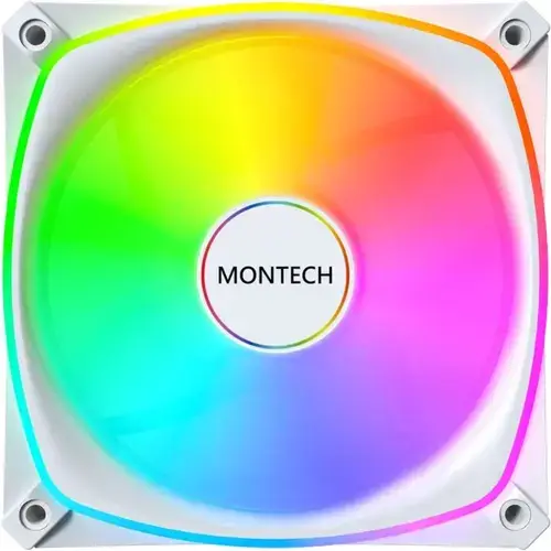 Ventilator Montech RX120 PRO ARGB PWM, Alb