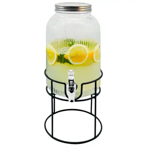 Borcan limonada Adler AD6742, cu stand si robinet, 4 L (Transparent)