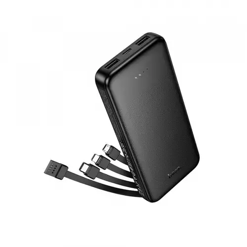 Baterie Externa HOCO J163, 10000mAh, 10W, 1 x Lightning - 1 x microUSB - 2 x USB-A - 1 x USB-C (Negru)