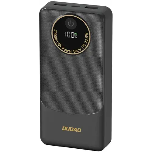 Baterie Externa Dudao K12Pro, 20000mAh, 22.5W, QC + PD, 1 x USB-C - 2 x USB-A (Negru)