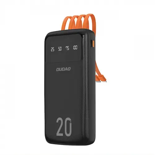 Baterie Externa Dudao K6Pro+, 20000mAh, 10W, 1 x Lightning - 1 x microUSB - 1 x USB-A - 1 x USB-C (Negru)