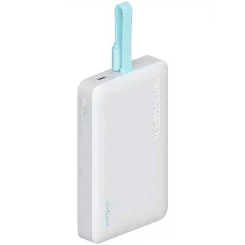 Baterie Externa Wireless Cuktech CP132ML, 10000mAh, 22.5W, PD + QI, 2 x USB-C (Alb)