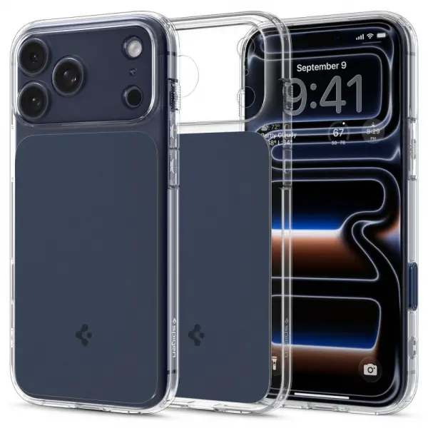 Husa MagSafe pentru Apple iPhone 17 Pro Max, Spigen, Ultra Hybrid T, Albastra Mata ACS10473