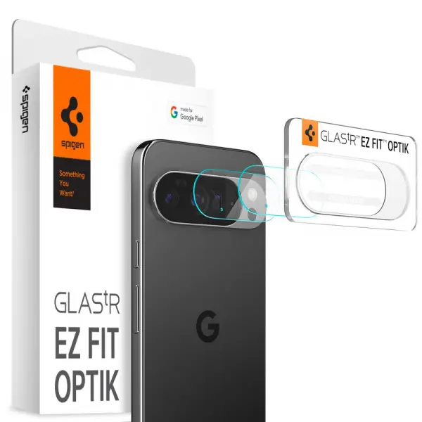 Folie de protectie Camera Spate Spigen GlastR Optik pentru Google Pixel 10 Pro, Sticla Securizata, Set 2 bucati, Transparenta AGL09662