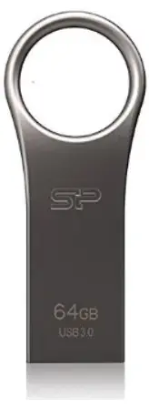 Stick USB Silicon Power Jewel J80, 64GB, USB 3.0 (Argintiu)