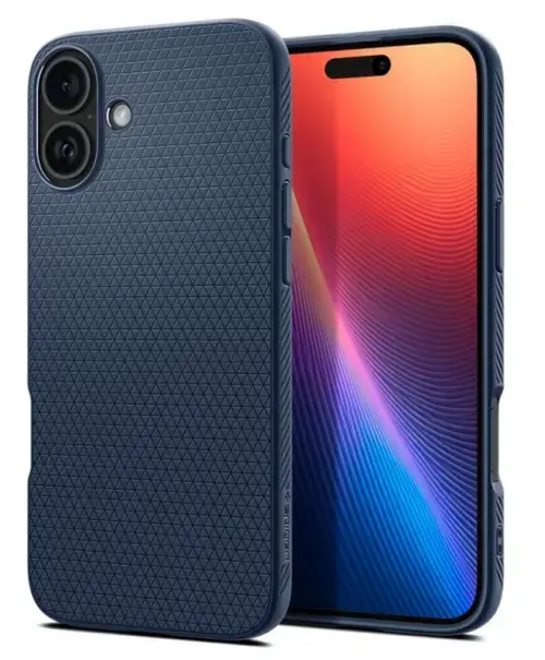 Husa pentru Apple iPhone 16, Spigen, Liquid Air, Bleumarin