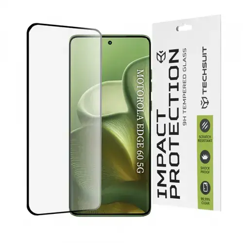 Folie de protectie Ecran Techsuit pentru Motorola Edge 60 Fusion / Edge 60, Sticla securizata, Full Glue, 111D, Neagra