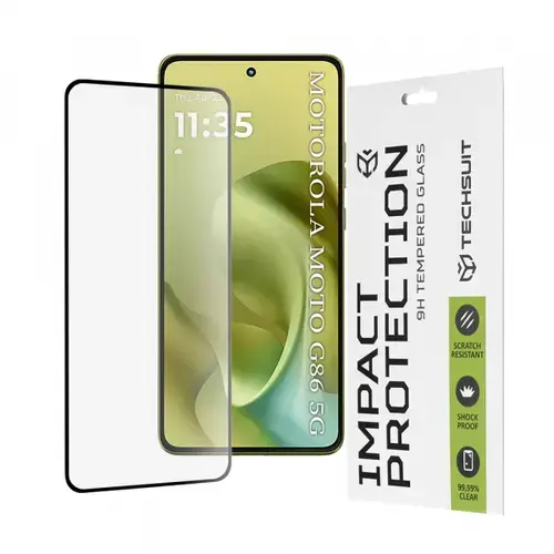 Folie de protectie Ecran Techsuit pentru Motorola Moto G86, Sticla Securizata, Full Glue, 111D
