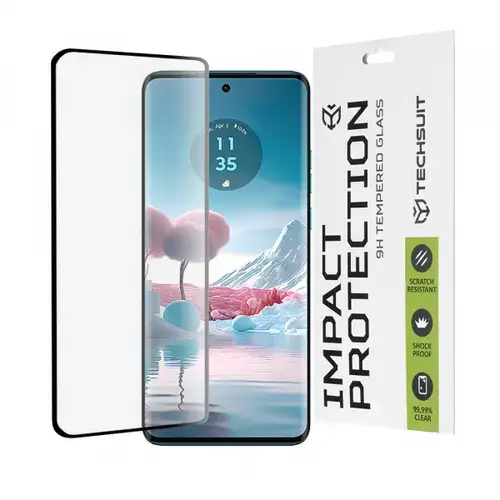 Folie de protectie Ecran Techsuit pentru Motorola Edge 40 Neo, Sticla Securizata, Full Glue, 111D