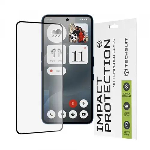 Folie de protectie Ecran Techsuit pentru Nothing Phone (3a) / Phone (3a) Pro, Sticla Securizata, Full Glue, 111D