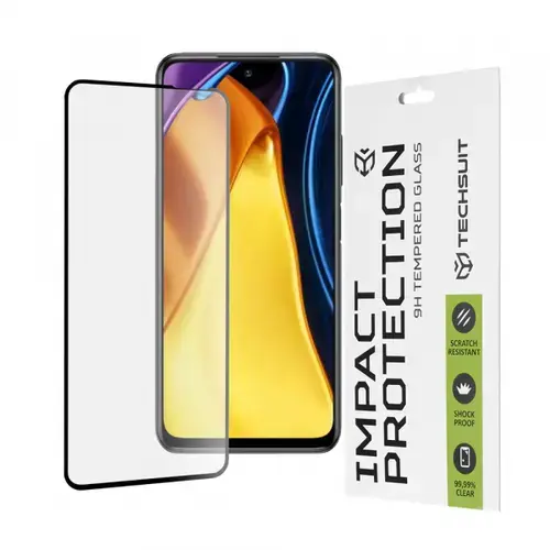 Folie de protectie Ecran Techsuit pentru Xiaomi Poco M3 Pro 5G / Redmi Note 10 5G, Sticla Securizata, Full Glue, 111D