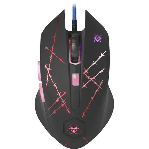 Mouse Gaming Defender Forced GM-020L, Wired, iluminare RGB (Negru)