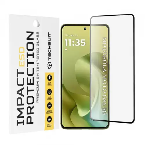 Folie de protectie Ecran Techsuit pentru Motorola Moto G86 Power / G86, Sticla Securizata, Full Glue