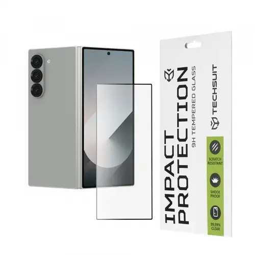 Folie de protectie Ecran Exterior Techsuit pentru Samsung Galaxy Z Fold6 F956, Sticla Securizata, Full Glue, 111D