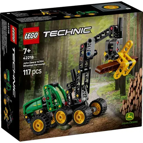 LEGO® Technic - Utilaj de taiat si stivuit copaci John Deere 1470H 42218, 117 piese