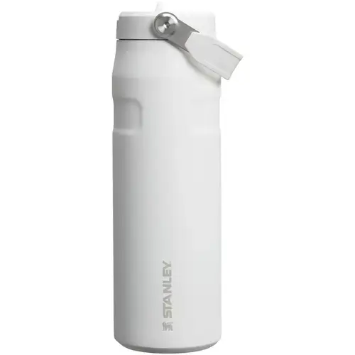 Sticla termos cu pai pliabil Stanley The IceFlow Bottle Flip Straw 2.0 0.7L, 10-11283-144, Alb