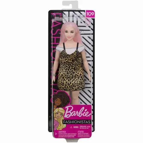 Papusa Barbie Fashionistas - Barbie cu parul roz, 32cm