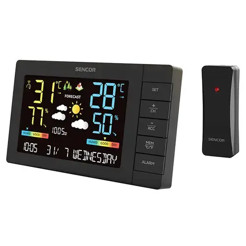Statie meteo wireless SENCOR SWS4440, Prognoza meteo 12-24 ore (Negru)