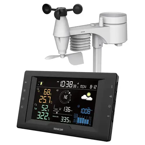 Statie meteo profesionala SENCOR SWS9400 5in1, Wi-Fi, Ecran 5.7inch (Negru)