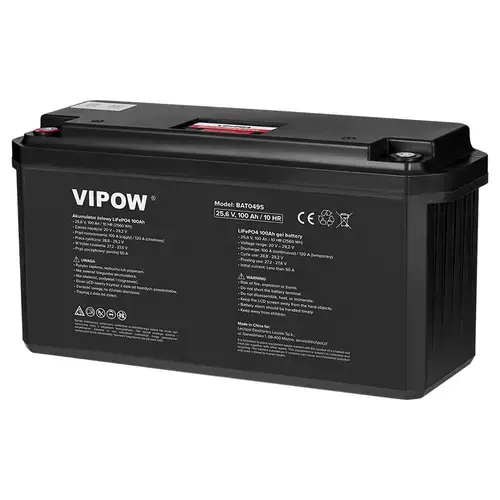 Acumulator UPS VIPOW LIFEPO4, 100 AH, 25.6 V