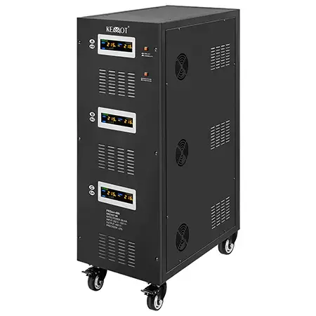 Stabilizator servomotor trifazat KEMOT PROavr-60k, 60000 VA, Afisaj LCD (Negru)