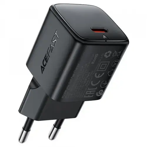Incarcator Retea Acefast A118, 30W, 3A, 1 x USB-C (Negru)