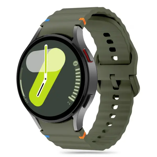 Curea Tech-Protect Silicone Sport pentru Samsung Galaxy Watch7 / Watch FE / Watch6 / Watch5 / Watch4 Series, Kaki