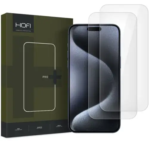 Folie de protectie Ecran HOFI Glass PRO+ pentru Apple iPhone 16 Pro Max, Sticla Securizata, Full Glue, Set 2 bucati, 2.5D, Transparenta