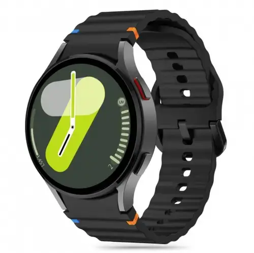 Curea Tech-Protect Silicone Sport pentru Samsung Galaxy Watch7 / Watch FE / Watch6 / Watch5 / Watch4 Series (Negru)