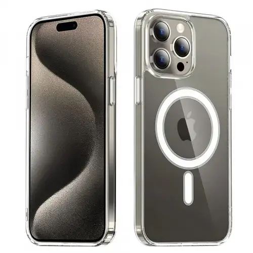 Husa MagSafe Techsuit Pro pentru Apple iPhone 15 Pro Max (Transparent)